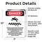 Signmission Portrait Rotating Auger Inside This Danger Sign, Vinyl Decal, 7in W x 10in L, 2PK OS-2PACK-DS-D-710-V-2437 - alternate 4